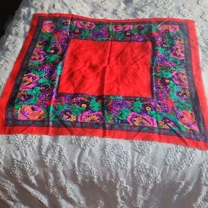 Berkshire Red and Purple Challis Scarf